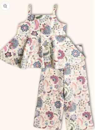 Girls 100% Cotton Printed Clothing Set - Indian Fusion Wear thumbnail 2
