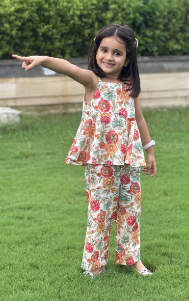 Girls 100% Cotton Printed Clothing Set - Indian Fusion Wear thumbnail 4