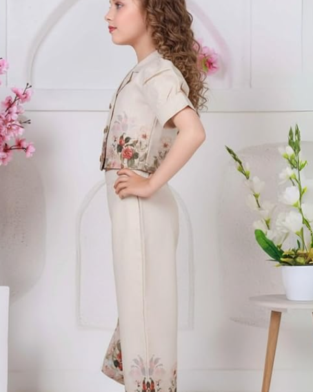 BLOOD PANTHER Girls Floral Printed Co-Ord Set thumbnail 2